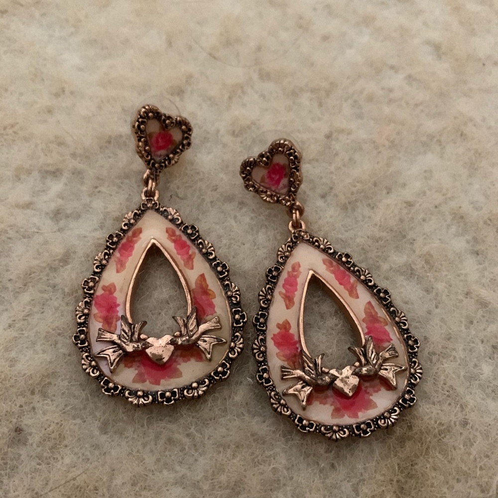Betsey Johnson Floral Earrings